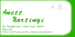 anett martinyi business card